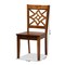 Baxton Studio Nicolette Modern and Contemporary Walnut Brown Finished Wood 2-Piece Dining Chair Set 179-11388-Zoro - alternate 3